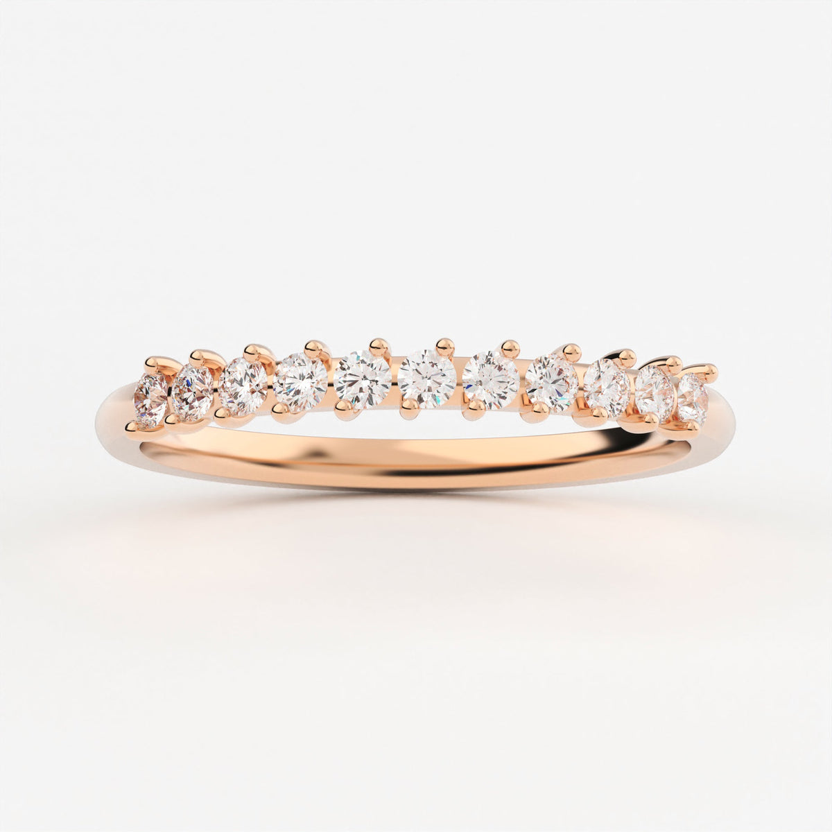 2-Prong Stackable Ring Wedding Band