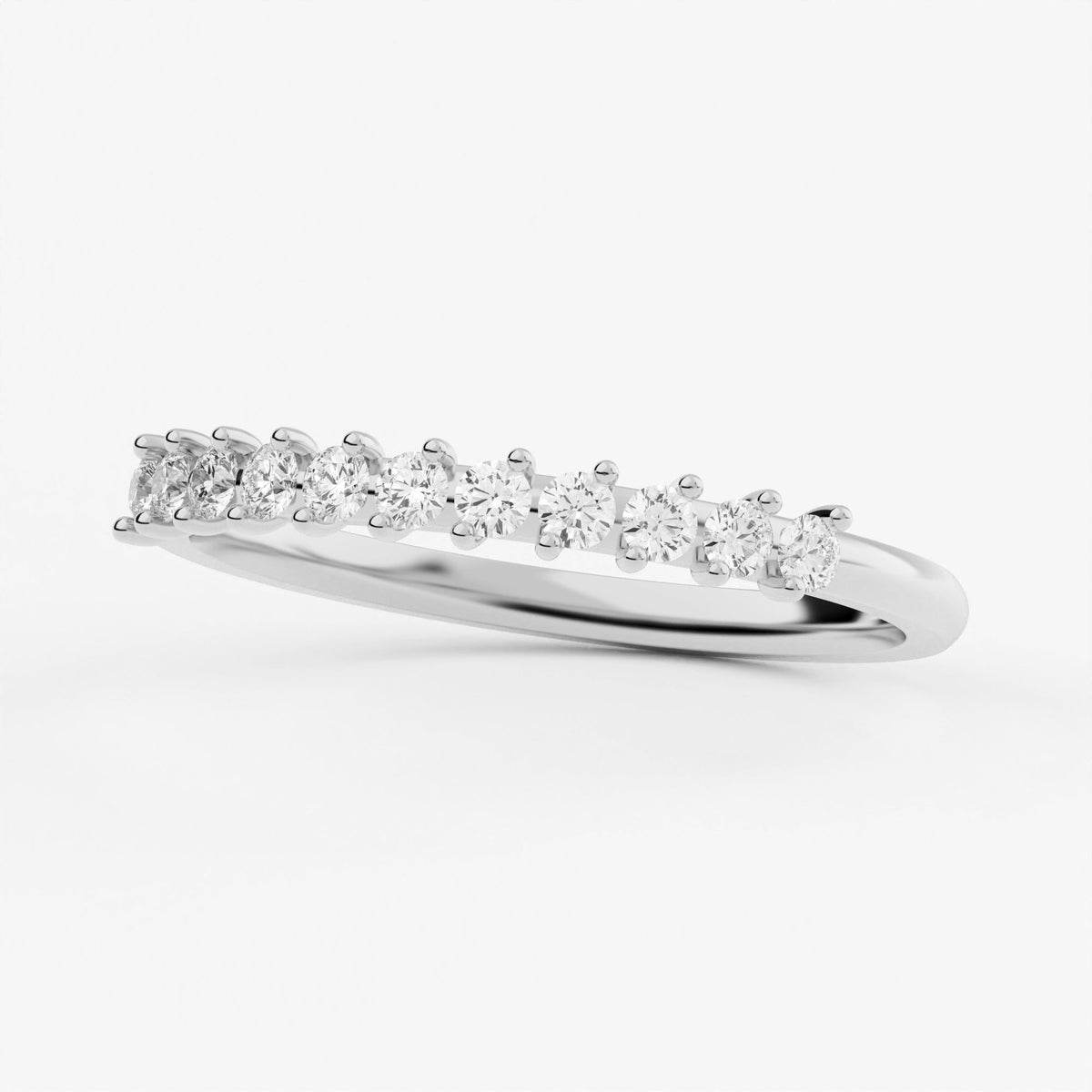 2-Prong Stackable Ring Wedding Band