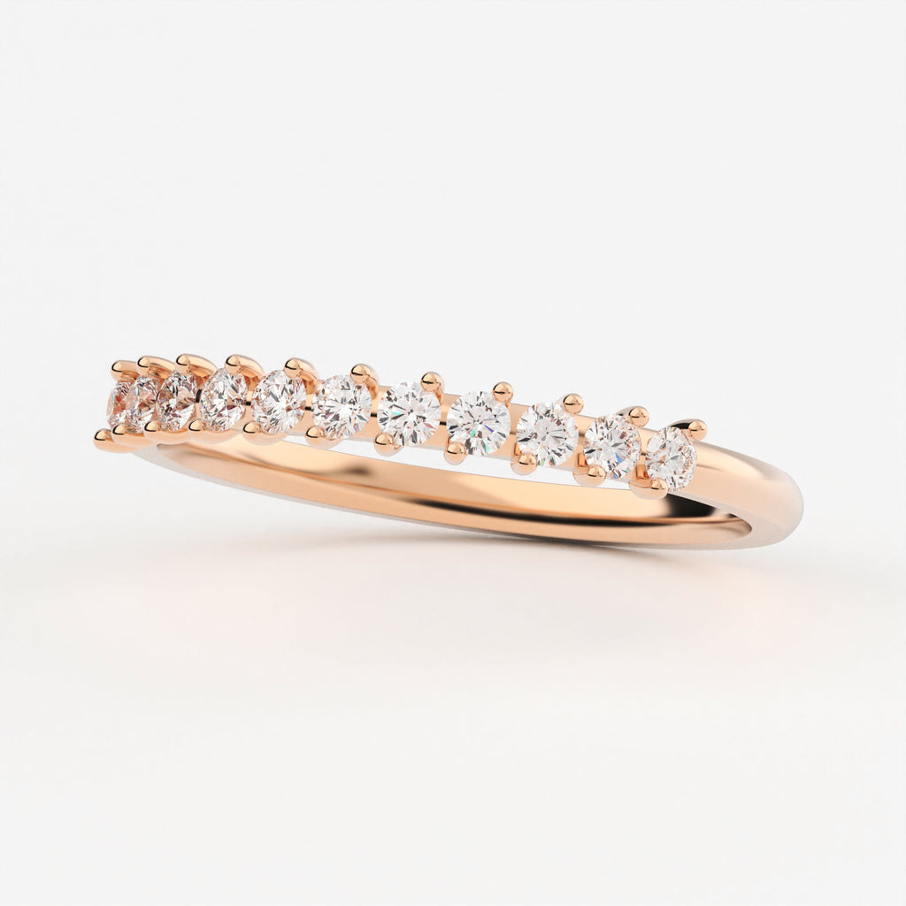 2-Prong Stackable Ring Wedding Band