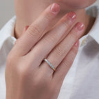 2-Prong Stackable Ring Wedding Band