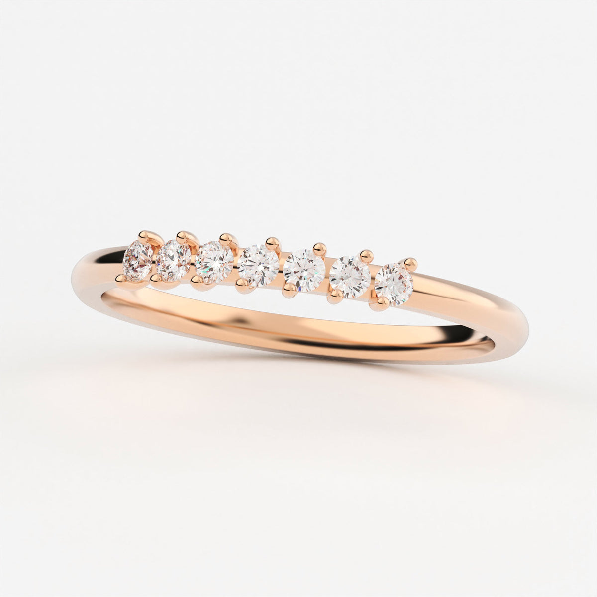2-Prong Stackable Ring Wedding Band