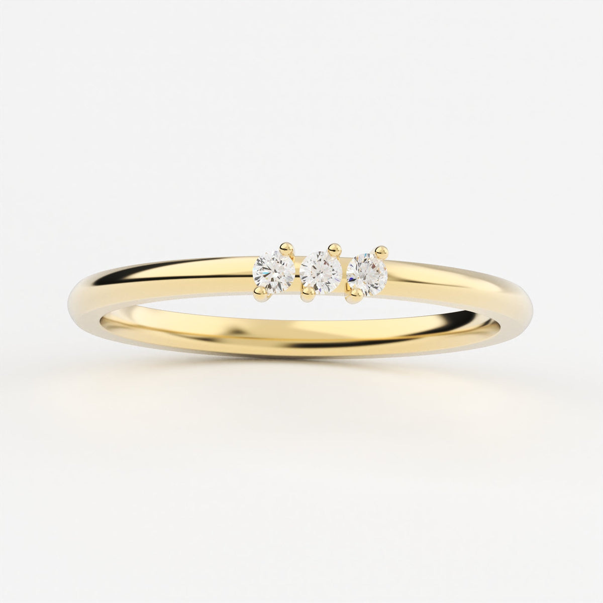 2-Prong Stackable Ring Wedding Band