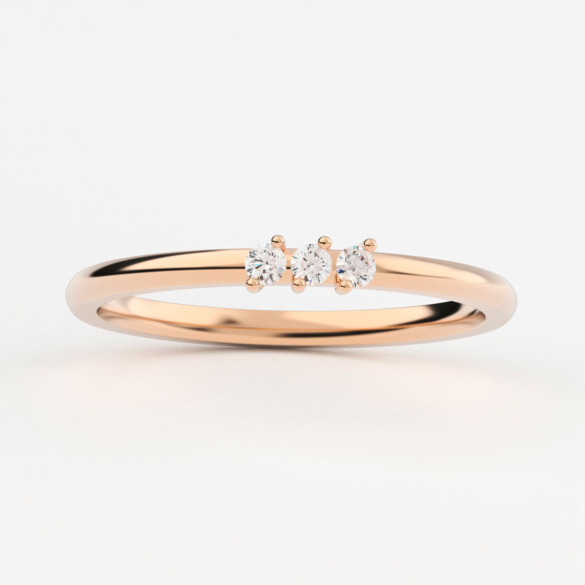 2-Prong Stackable Ring Wedding Band