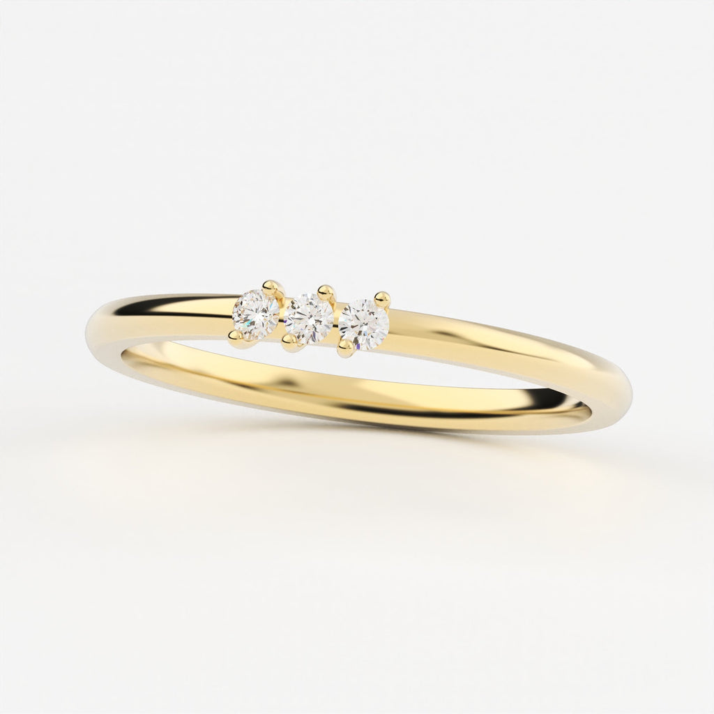 2-Prong Stackable Ring Wedding Band
