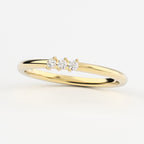 2-Prong Stackable Ring Wedding Band