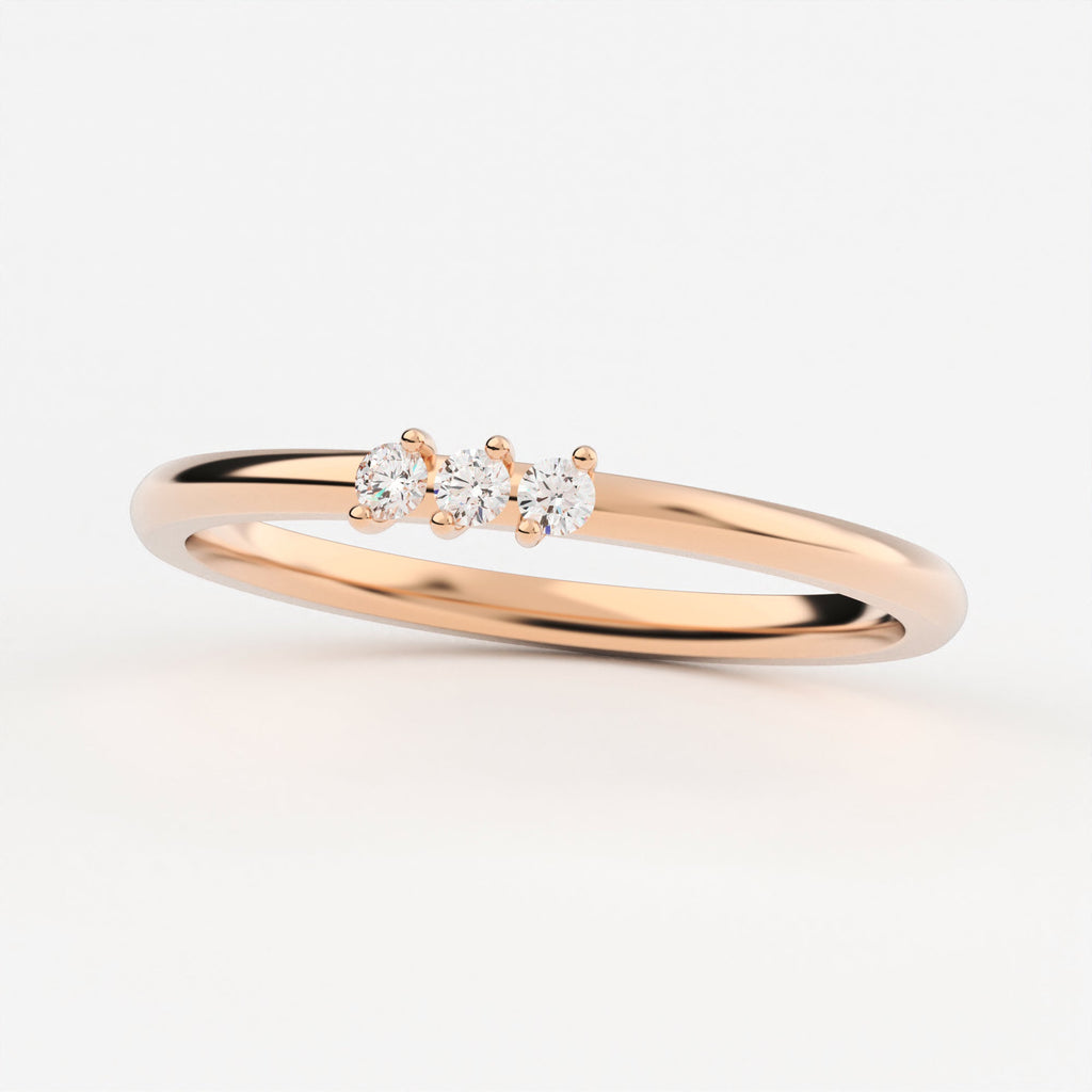 2-Prong Stackable Ring Wedding Band