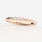 2-Prong Stackable Ring Wedding Band