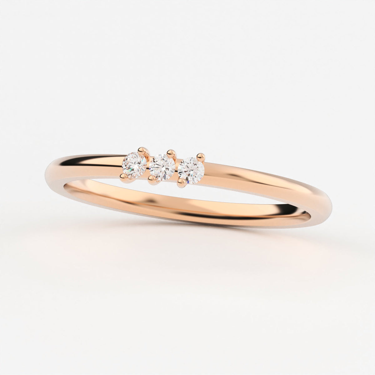 2-Prong Stackable Ring Wedding Band