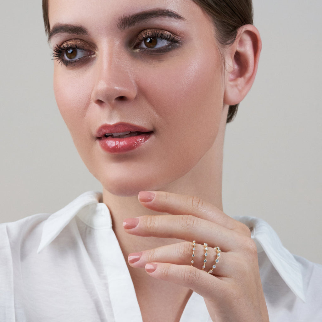 2-Prong Stackable Ring Wedding Band