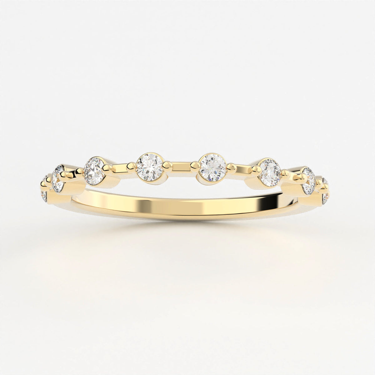 2-Prong Stackable Ring Wedding Band
