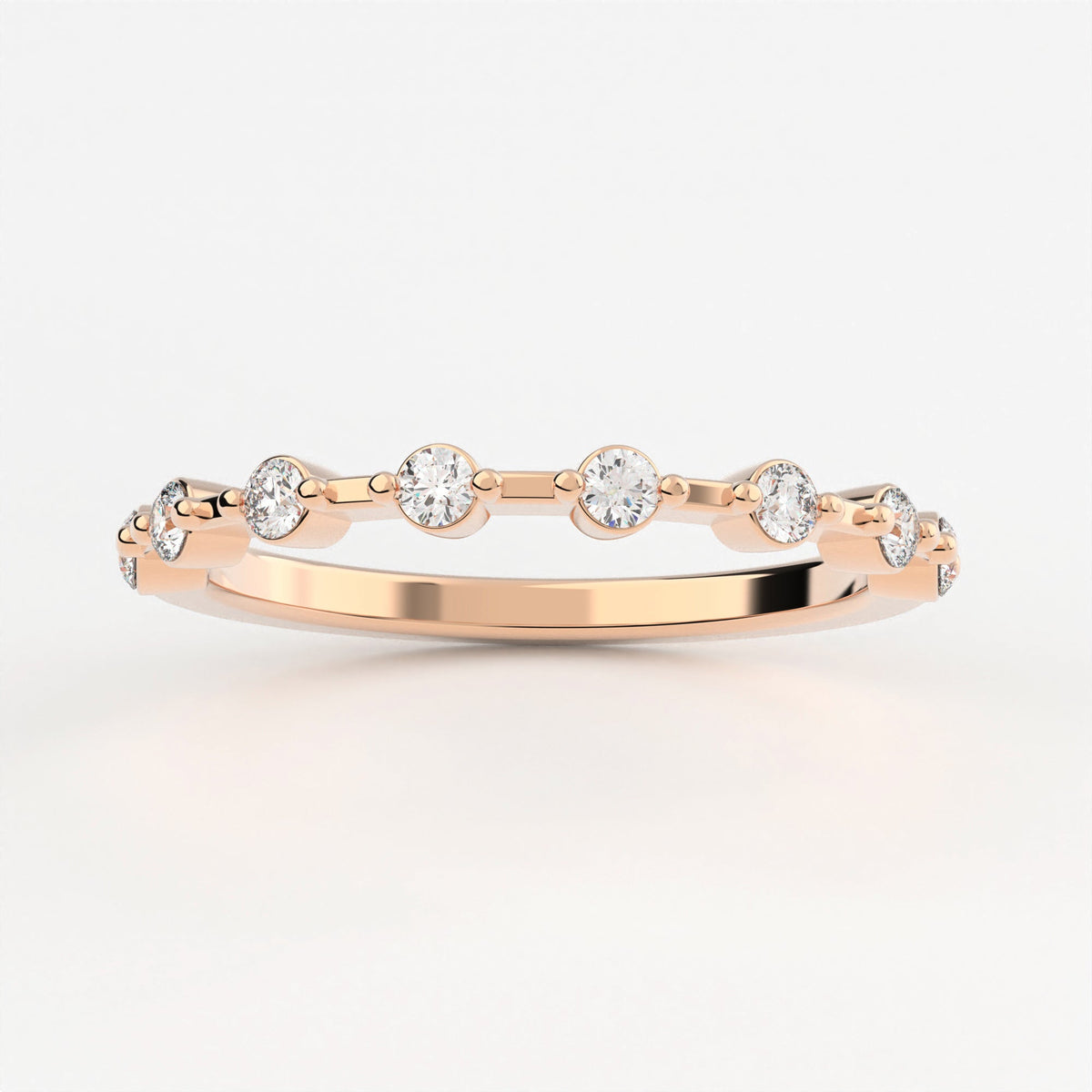 2-Prong Stackable Ring Wedding Band