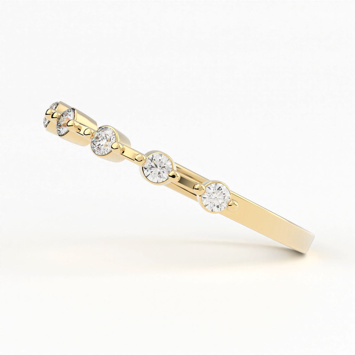 2-Prong Stackable Ring Wedding Band