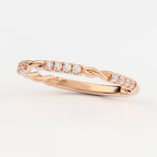 2-Prong Twist-Rope Stackable Ring Wedding Band
