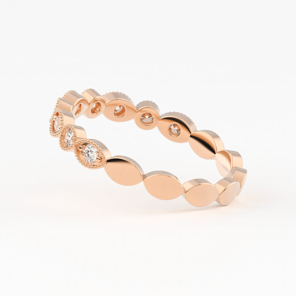 Petite Pave Lab Grown Diamond Stackable Wedding Band