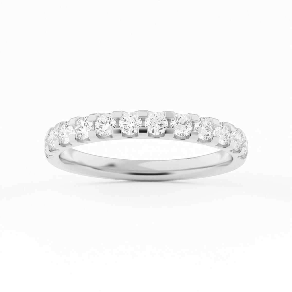 Half Eternity wedding Lab Grown diamond band