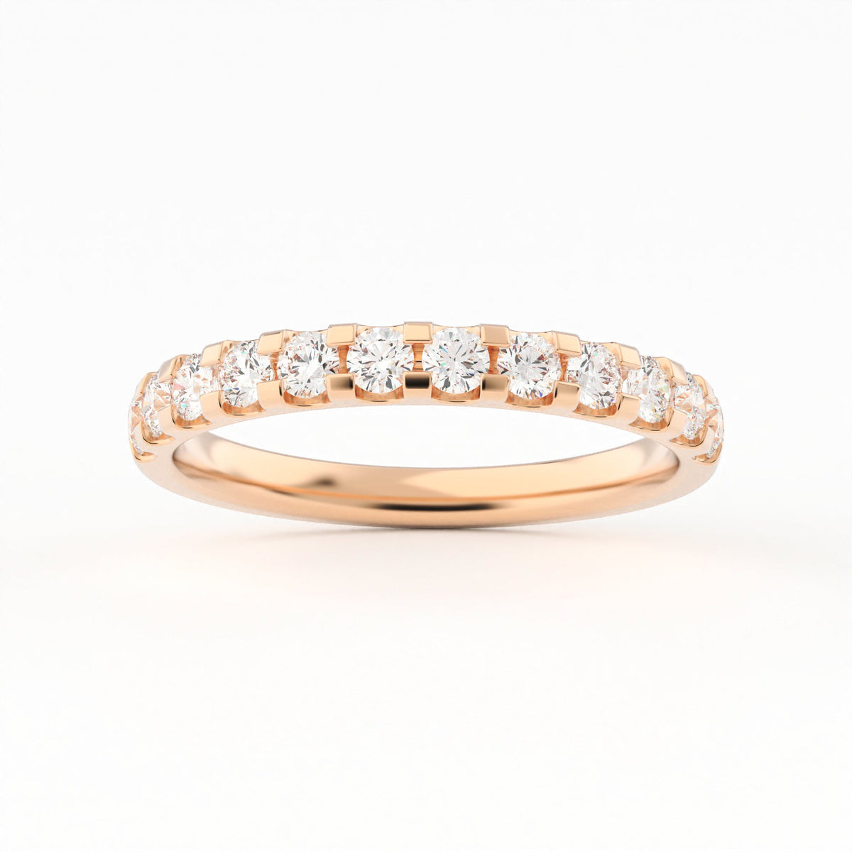 Half Eternity wedding Lab Grown diamond band