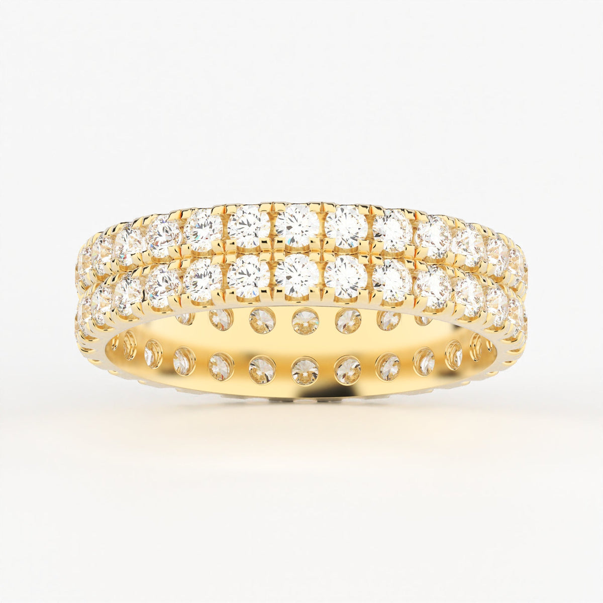 Double Raw Full Eternity Lab Grown Diamond Ring