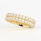 Double Raw Full Eternity Lab Grown Diamond Ring