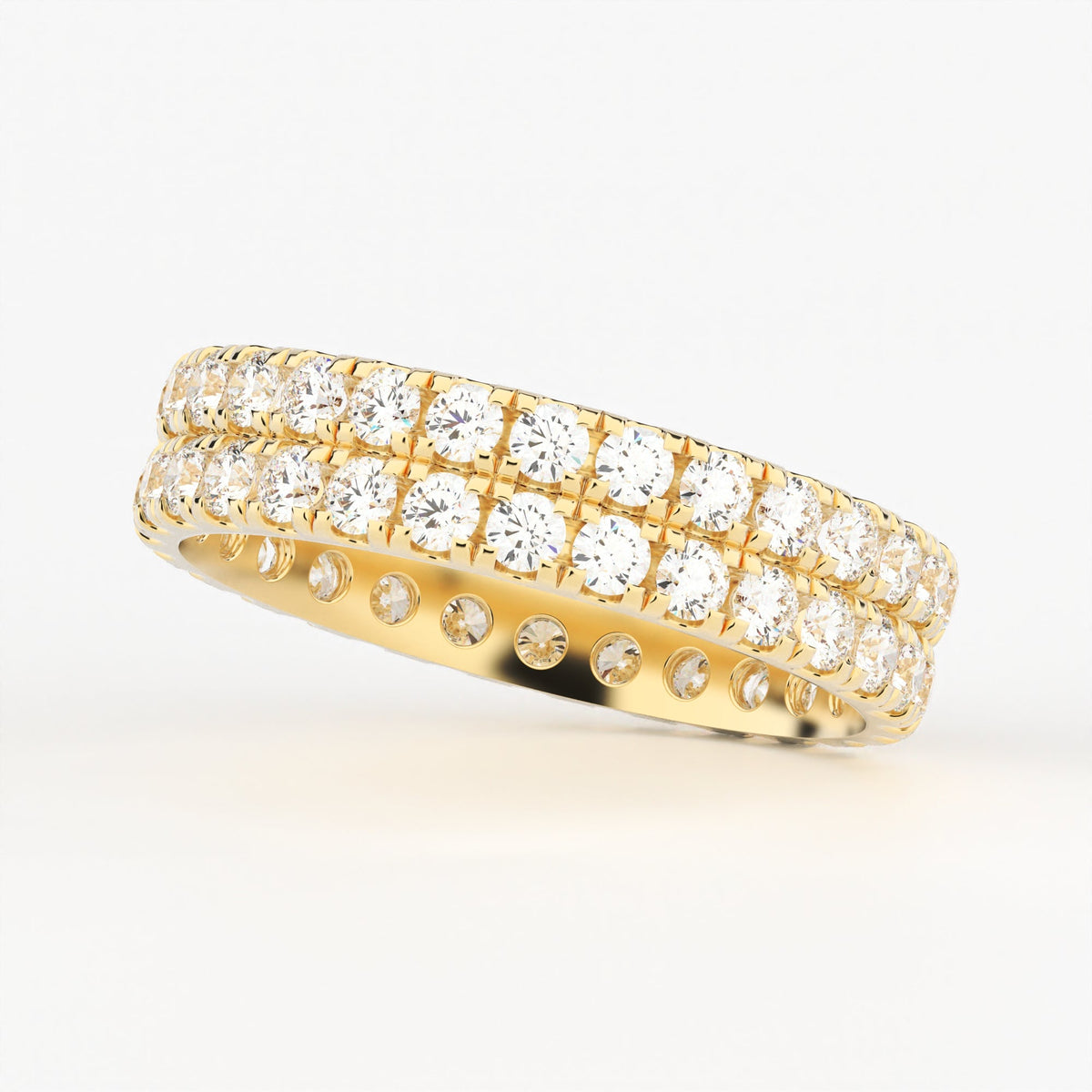 Double Raw Full Eternity Lab Grown Diamond Ring