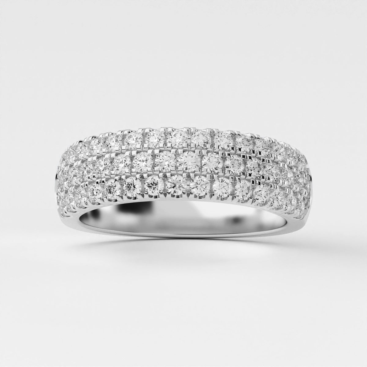 Three Row Anniversary Lab Grown Diamond Ring