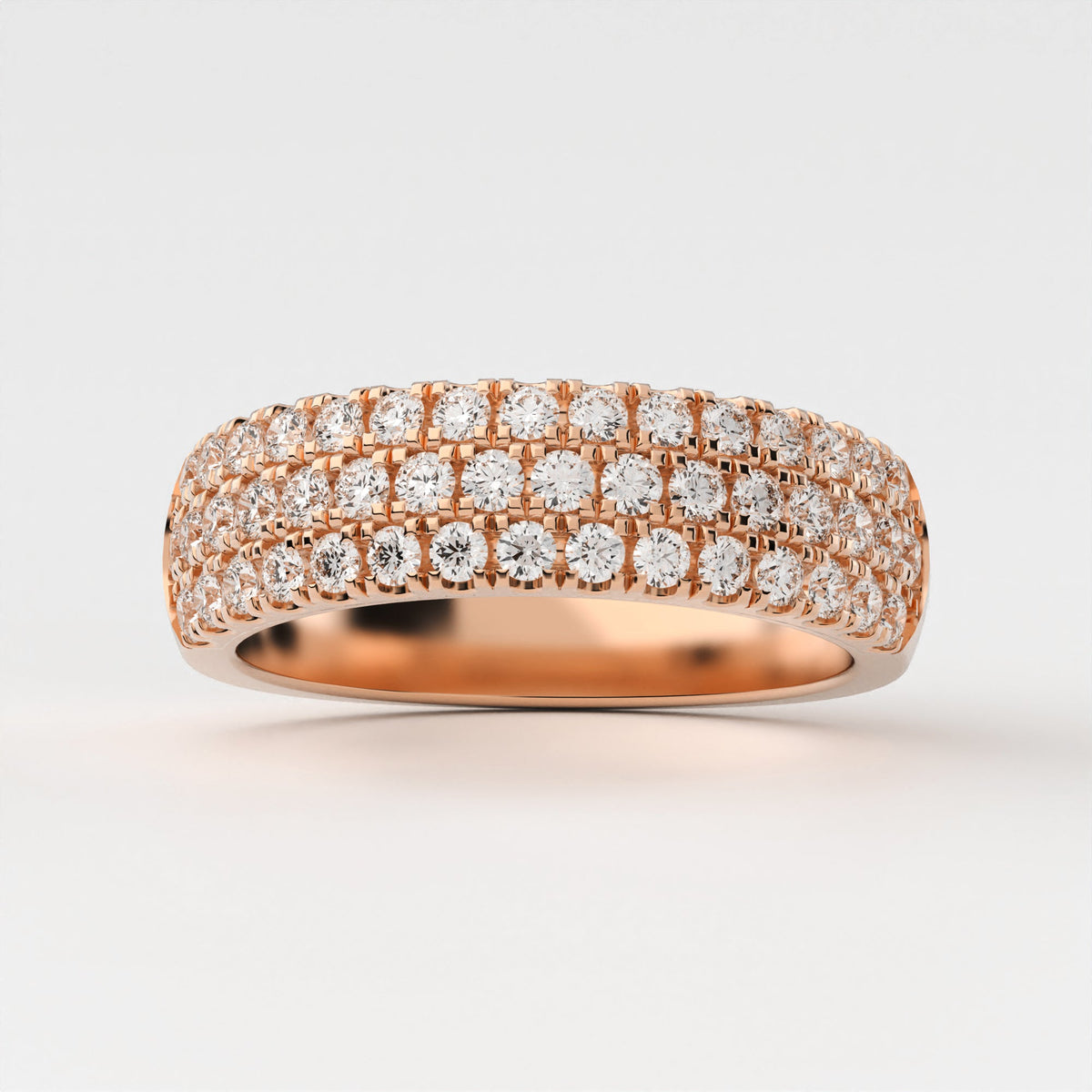 Three Row Anniversary Lab Grown Diamond Ring