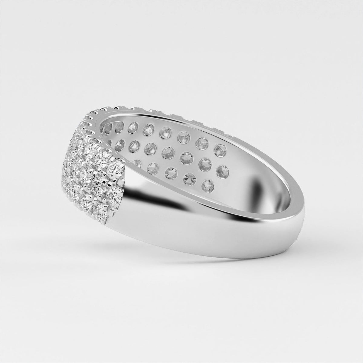 Three Row Anniversary Lab Grown Diamond Ring