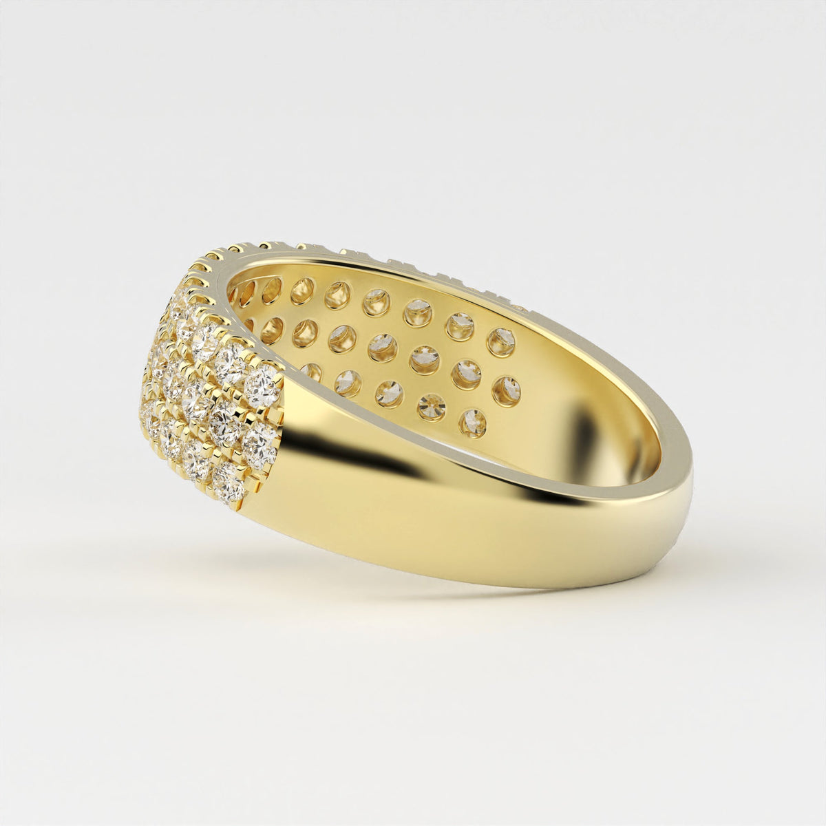 Three Row Anniversary Lab Grown Diamond Ring