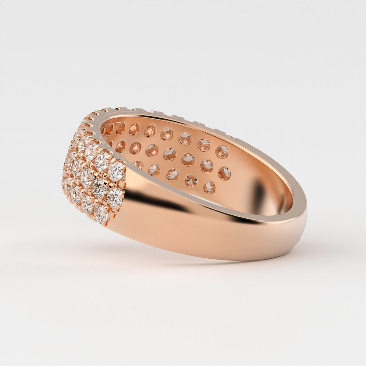 Three Row Anniversary Lab Grown Diamond Ring