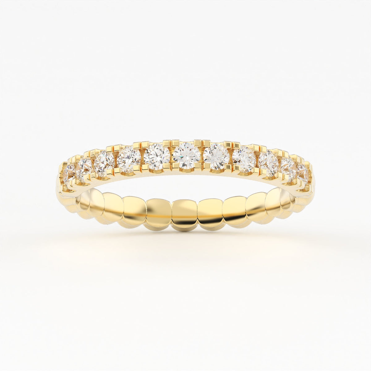 Bead Stacking Lab Grown Diamond Ring