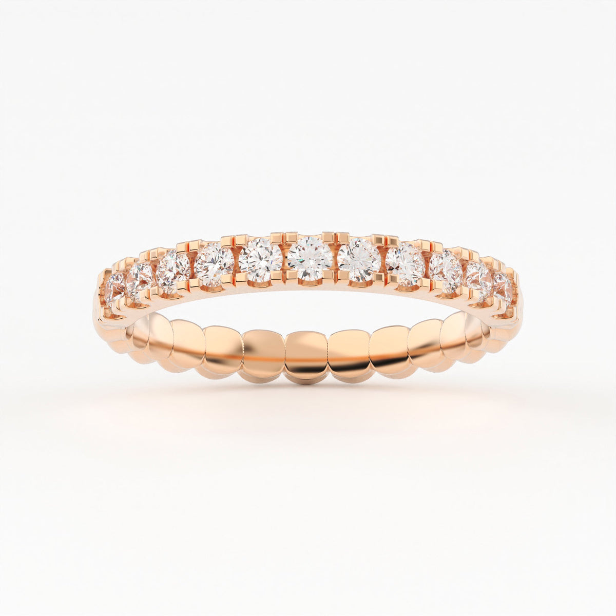 Bead Stacking Lab Grown Diamond Ring