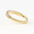 Bead Stacking Lab Grown Diamond Ring