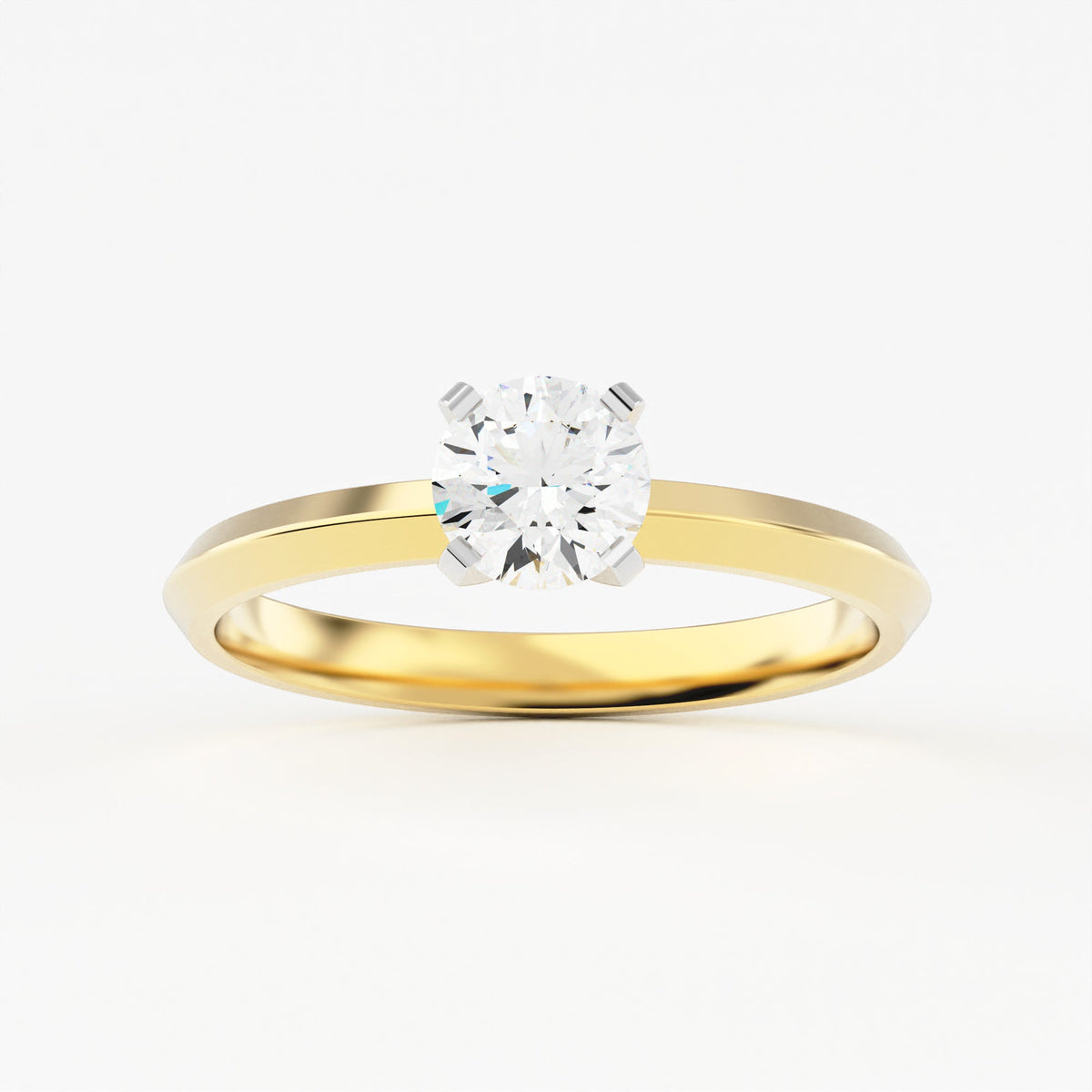 2.0mm Knife Edge Solitaire Engagement Ring