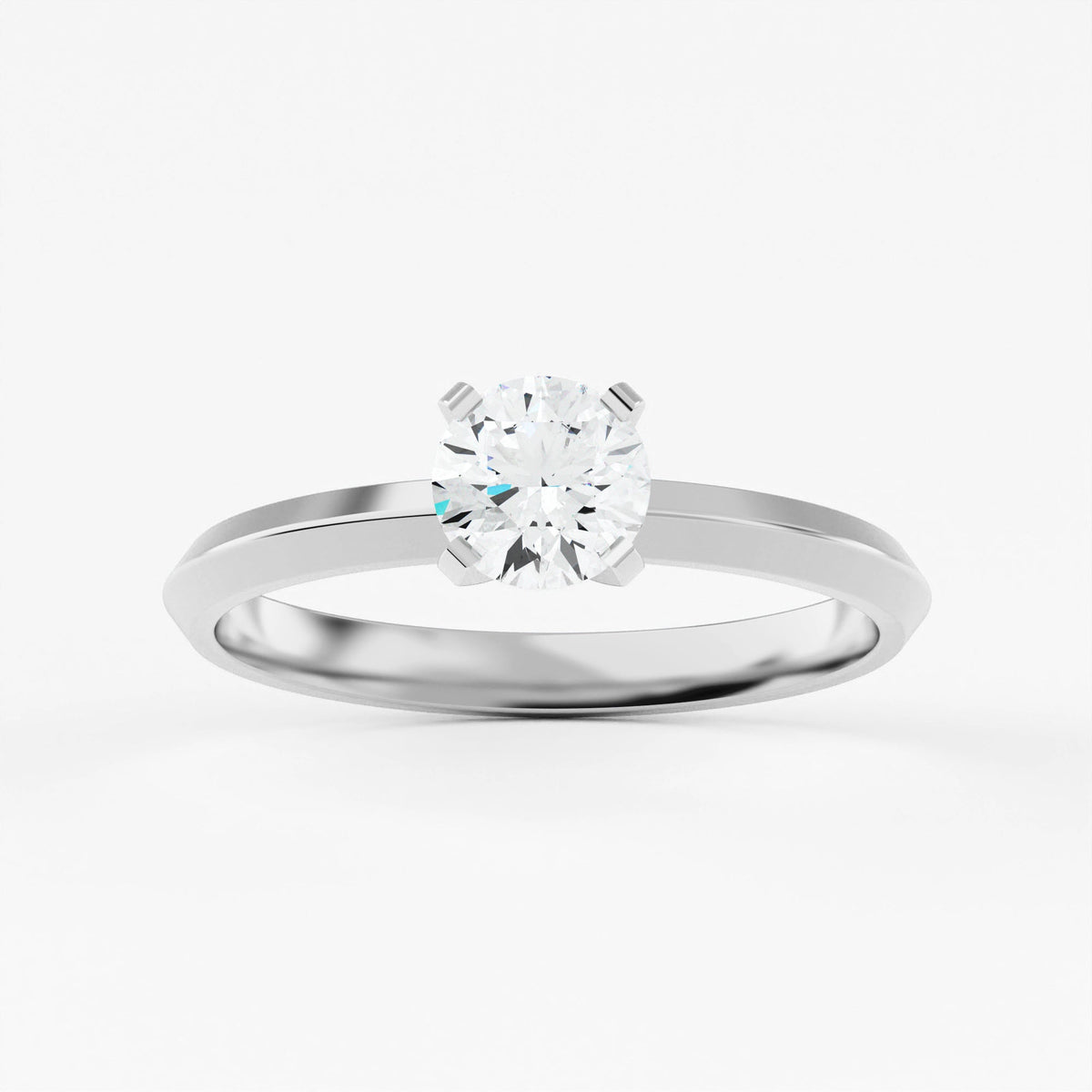 2.0mm Knife Edge Solitaire Engagement Ring