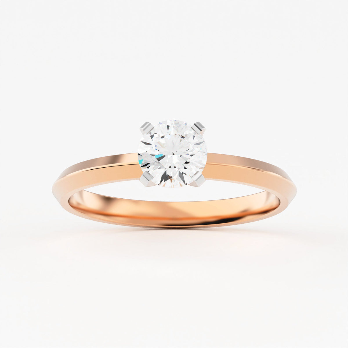 2.0mm Knife Edge Solitaire Engagement Ring