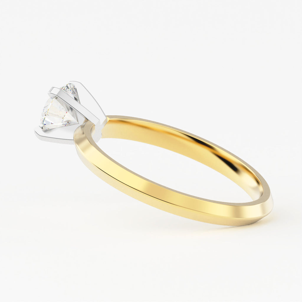 2.0mm Knife Edge Solitaire Engagement Ring