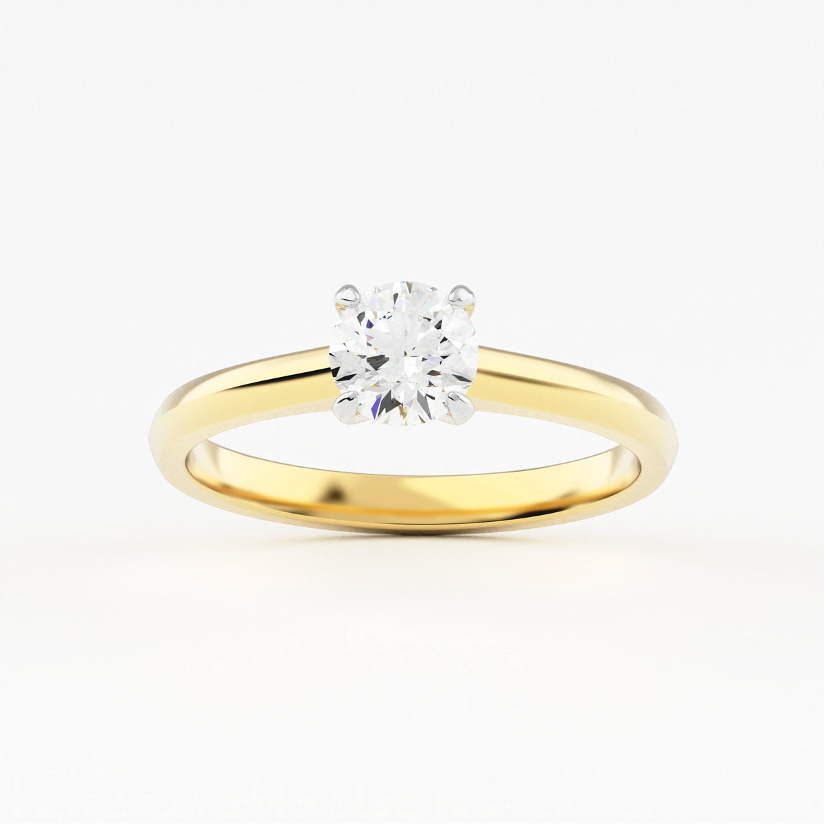 2.0mm Petite  Solitaire Engagement Ring