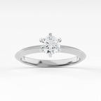 2mm Knife Edge 6 Prong Solitaire Engagement Ring