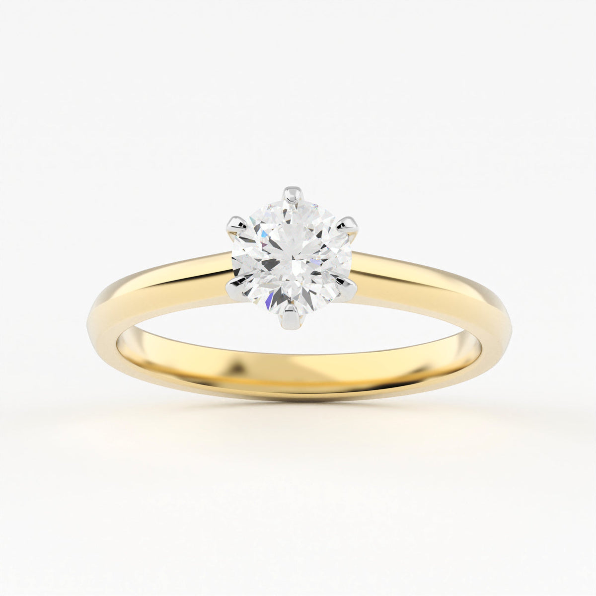 2.0mm Petite 6 Prong Solitaire Engagement Ring