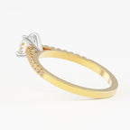 Petite Pave Cathedral  Engagement Ring