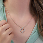 Micro Pave Heart Charm Pendant