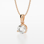 3-Prong Martini Solitaire Pendant