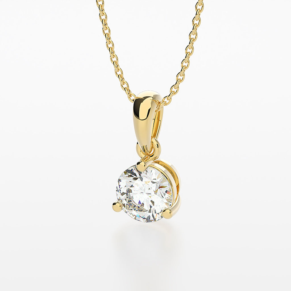 3-Prong Martini Solitaire Pendant