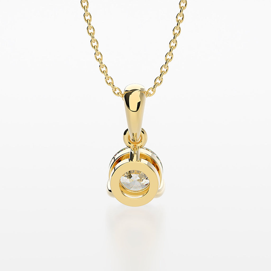 3-Prong Martini Solitaire Pendant
