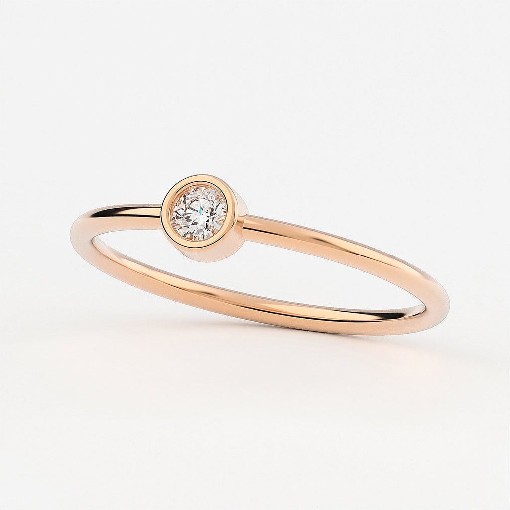 Full Bezel Solitaire Engagement Ring