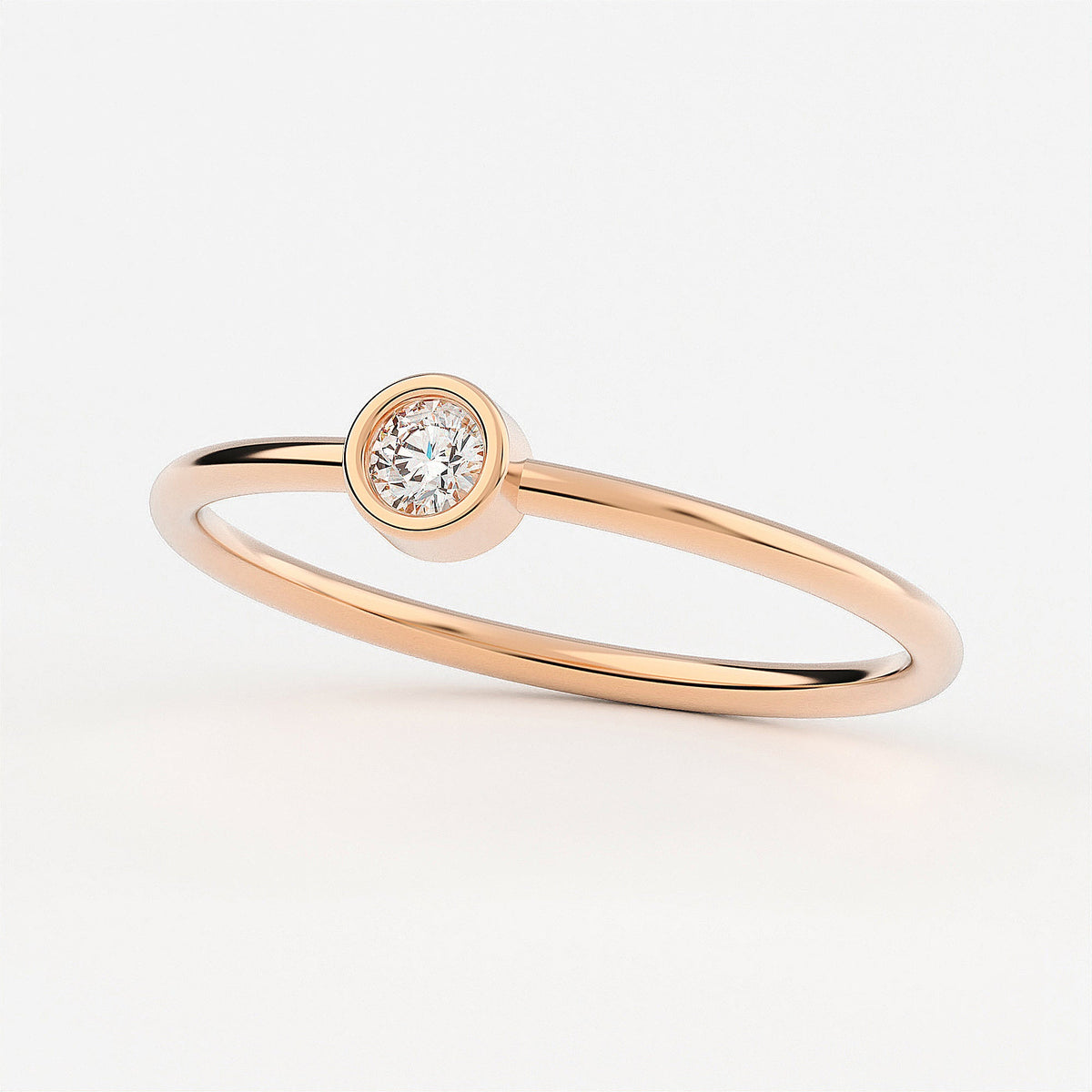 Full Bezel Solitaire Engagement Ring