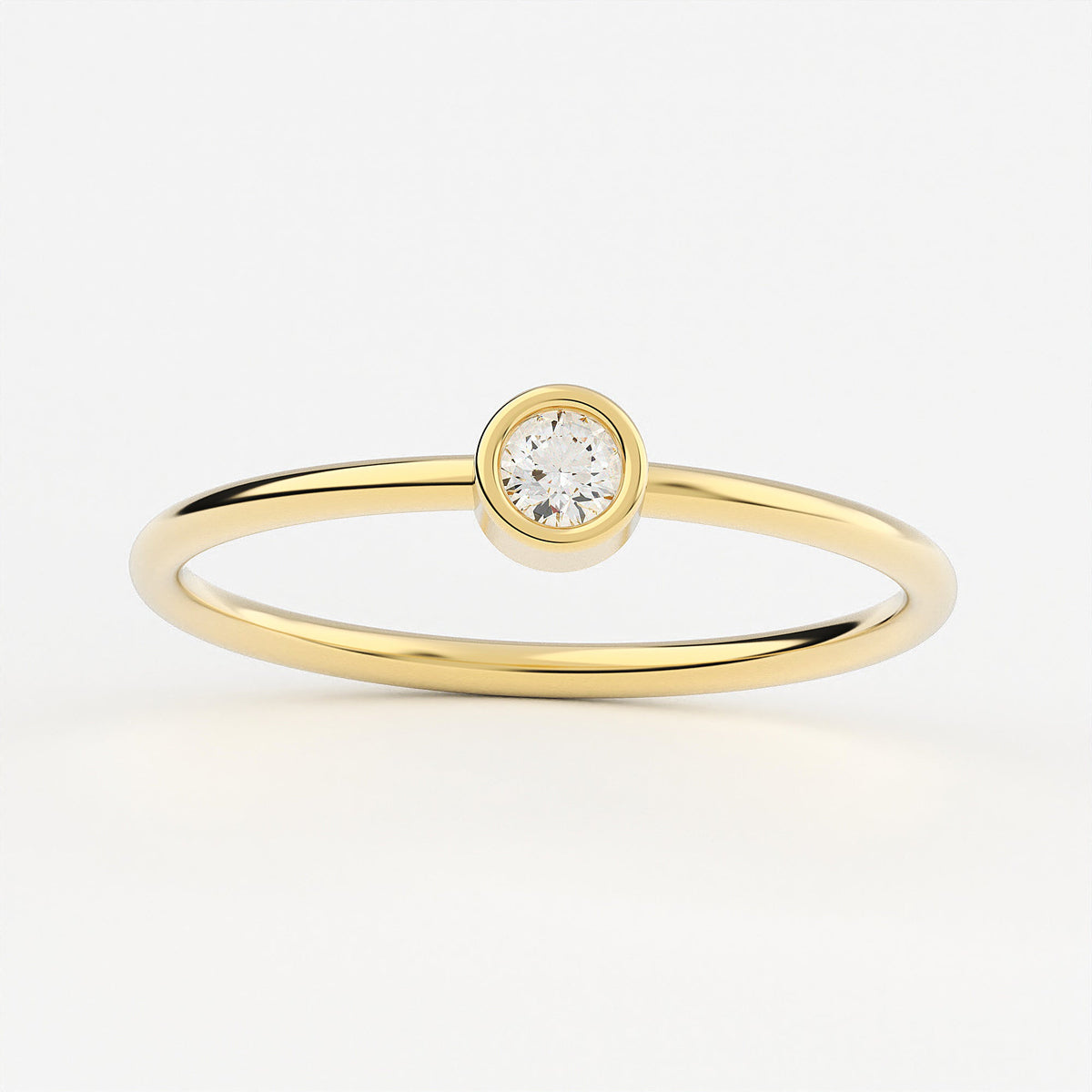 Full Bezel Solitaire Engagement Ring