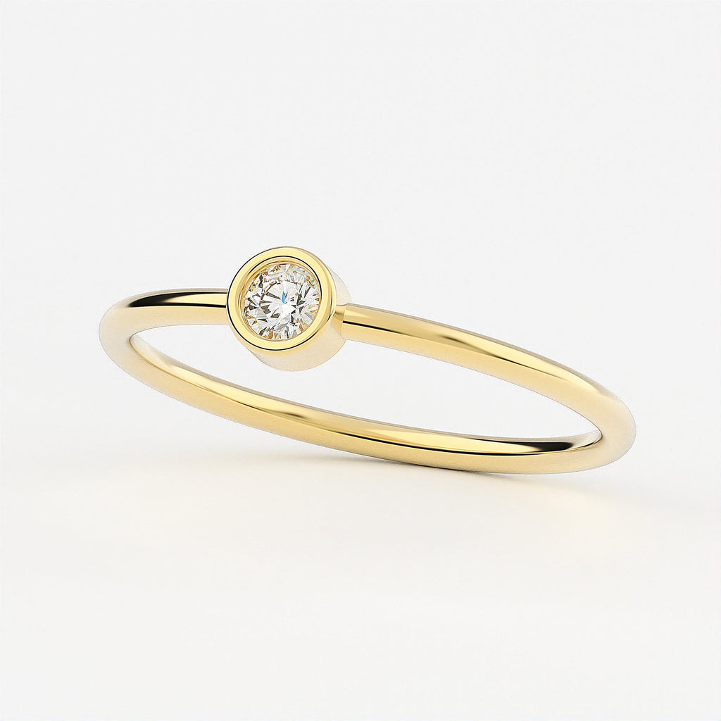 Full Bezel Solitaire Engagement Ring