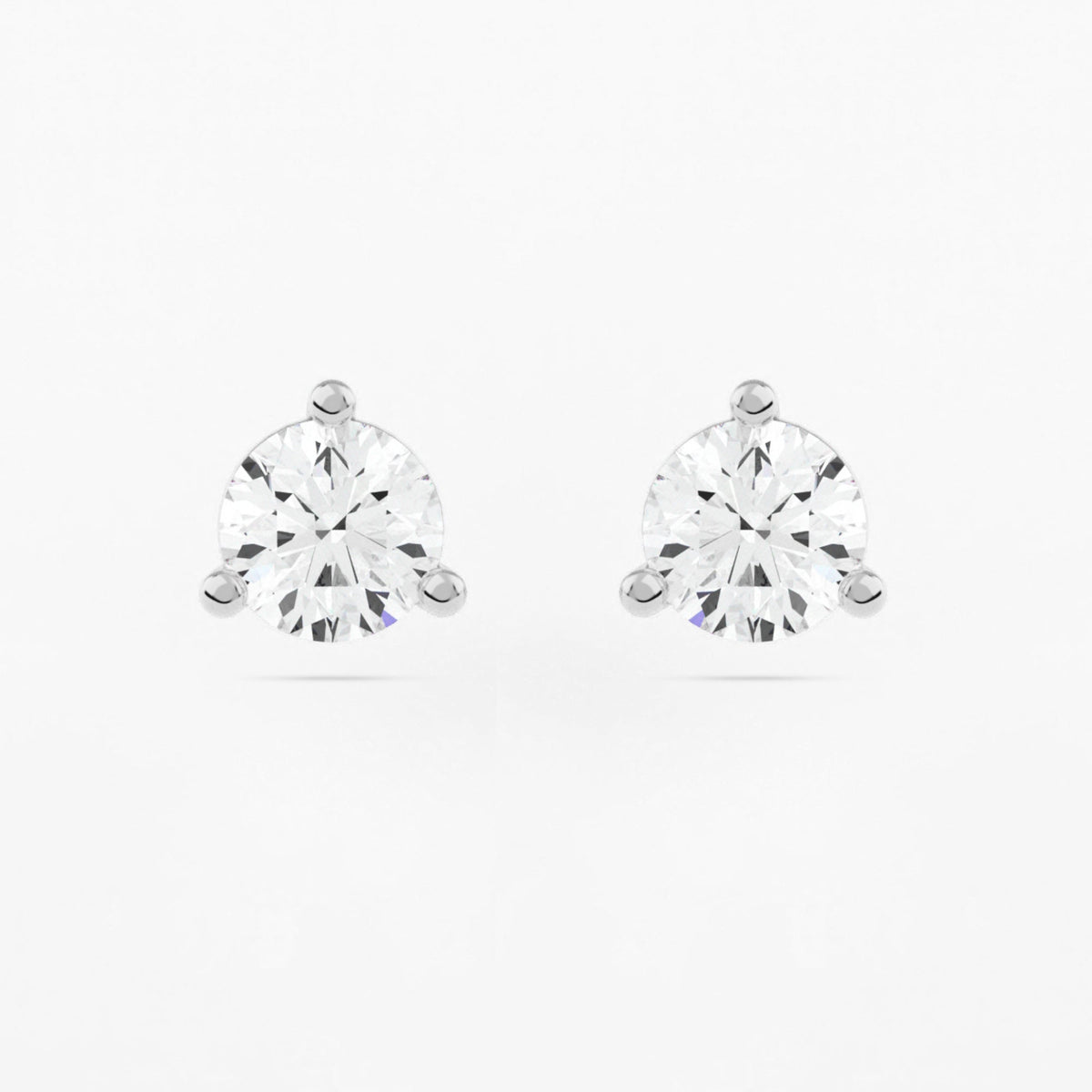 3-Prong Martini Stud Earrings w/ Pushback